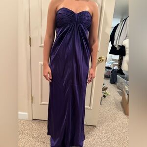 Purple Silk Evening Dress